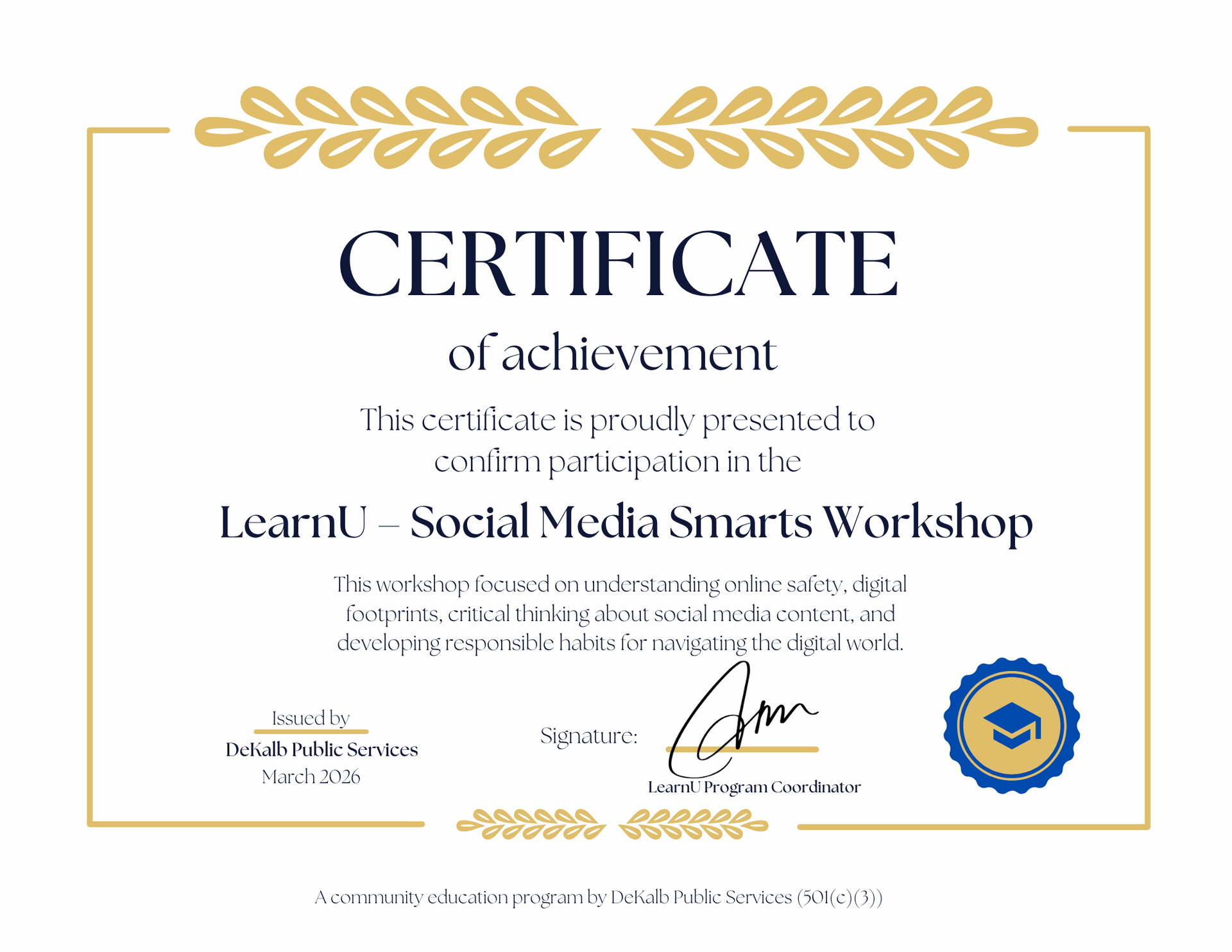 Certificate